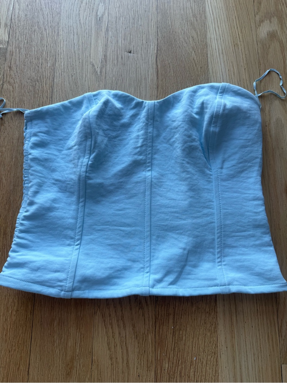 Abercrombie & Fitch Light Blue Strapless Corset Tank